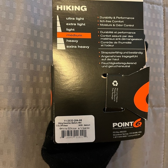 New Point 6 Merino Hiking Socks - Picture 2 of 5